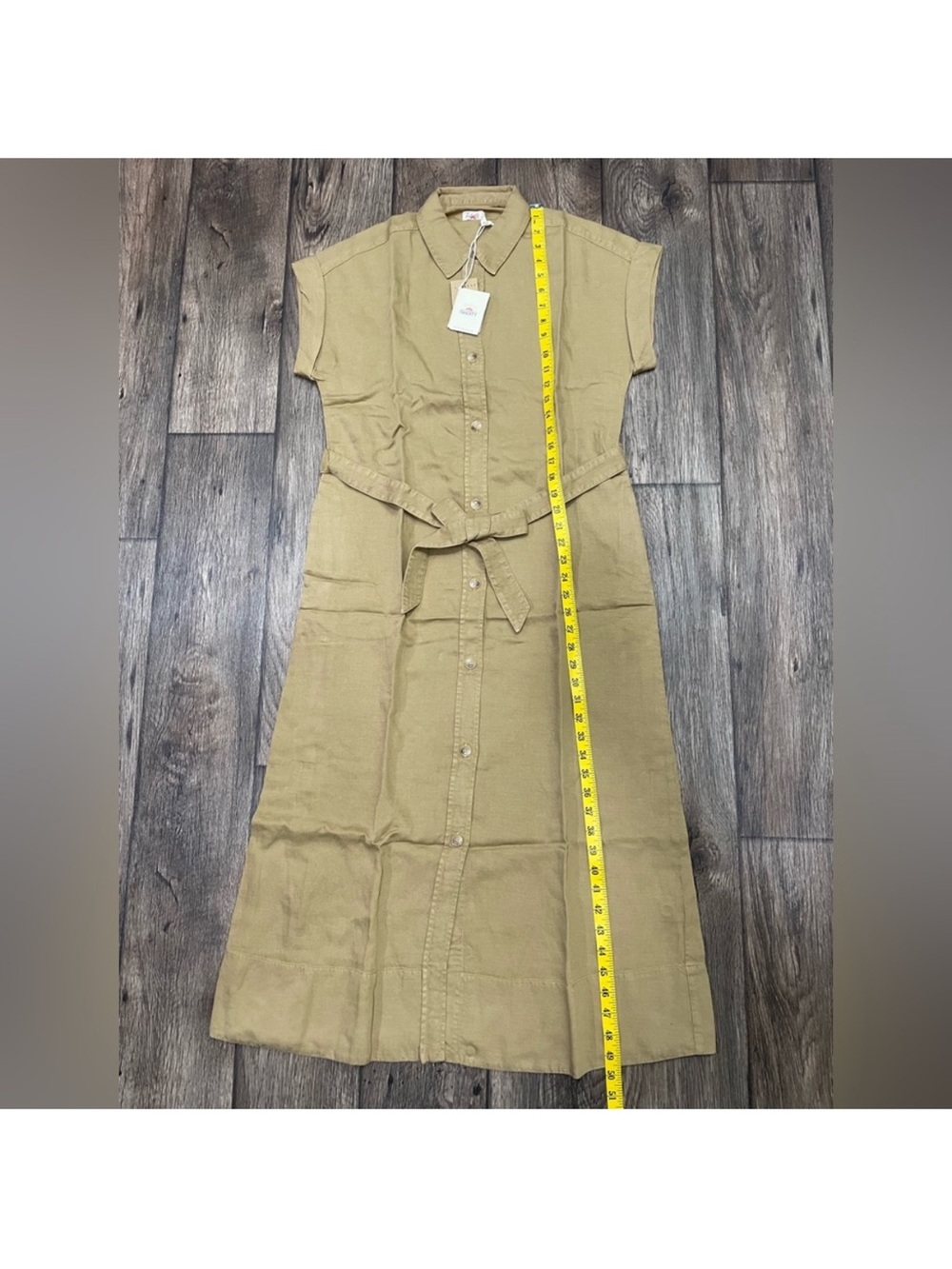Faherty Arlie Short Sleeve Shirtdress ANTIQUE BRONZE SZ S NWT - Picture 4 of 10